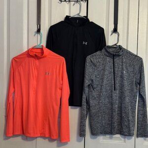 (3) Under Armour Tech Twist Half Zip Pullovers - Medium